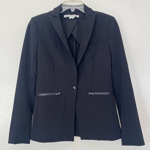 Veronica Beard Iconic Scuba Dickey Jacket 0 Extra Small Black CORE-BSS1078 $645 - Picture 11 of 11